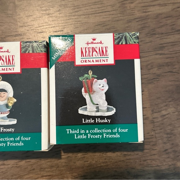 1990 Hallmark Miniature Little Frosty Friends Set of 4 l Husky Bear Seal Frosty - Picture 5 of 16